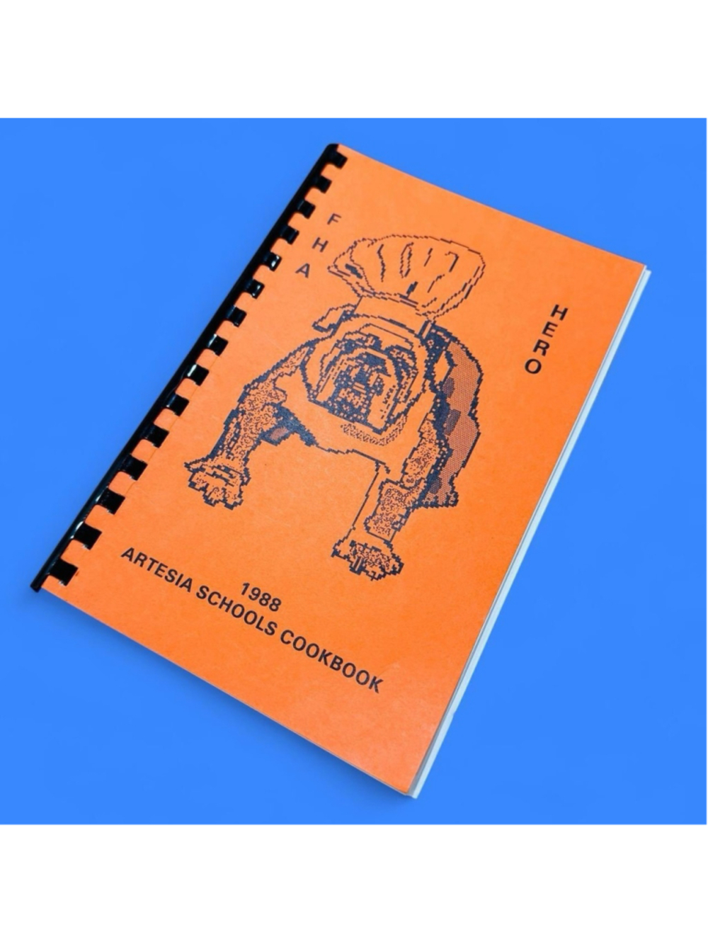 Vintage 1988 Artesia NM High School Cookbook FHA Hero Recipes Spiral Retro Food